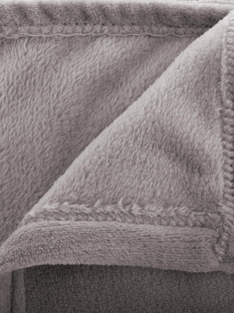Plaid en flanelle extra doux OLLIS Gris - Kiabi