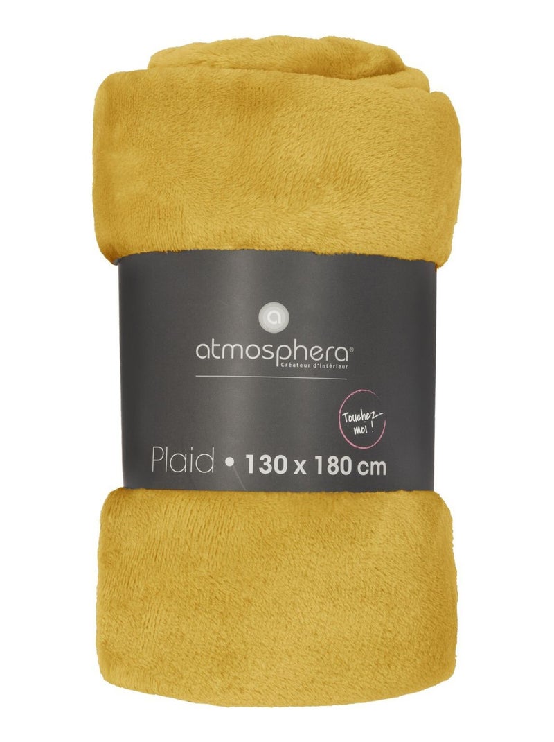 Plaid en flanelle extra doux OLLIS Jaune - Kiabi