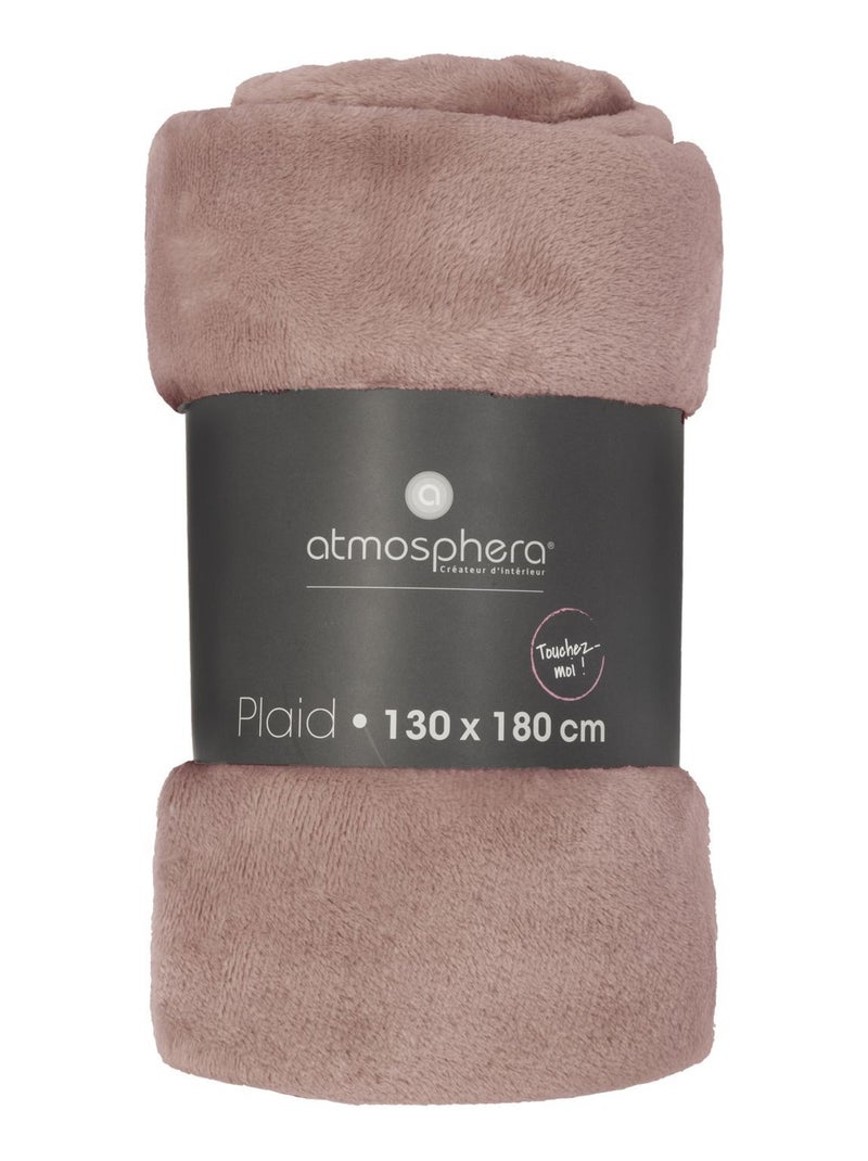 Plaid en flanelle extra doux OLLIS Rose - Kiabi