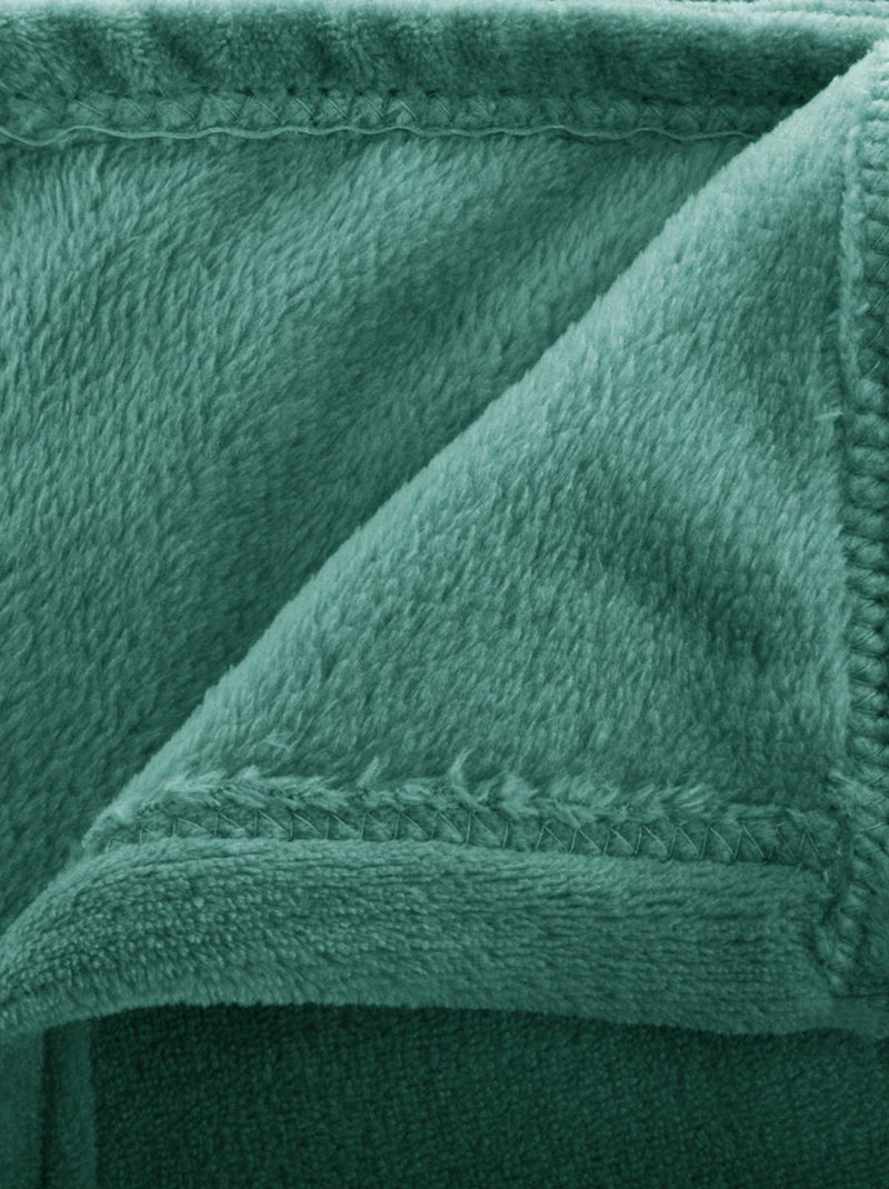 Plaid en flanelle extra doux OLLIS Vert - Kiabi