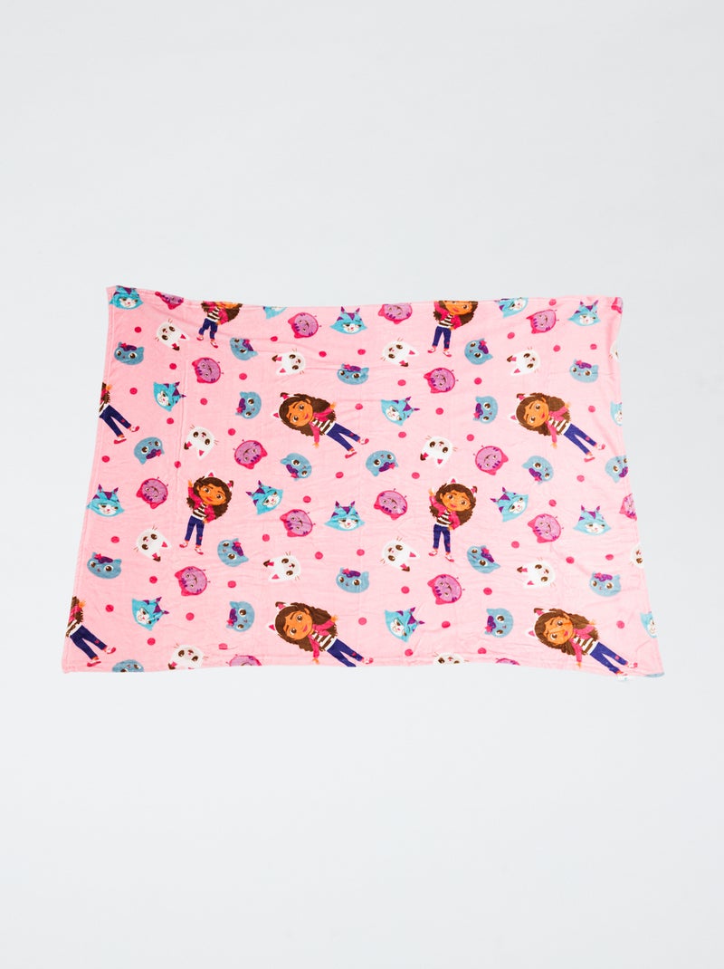 Plaid en flanelle 'Gabby et la maison magique' Rose - Kiabi