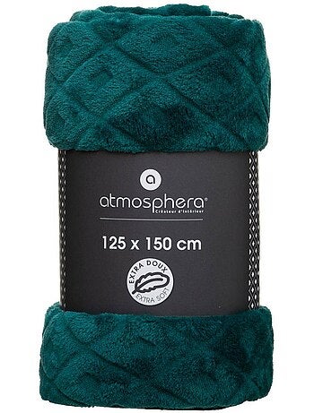Plaid en flanelle motif losange en relief losan