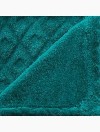 Plaid en flanelle motif losange en relief losan