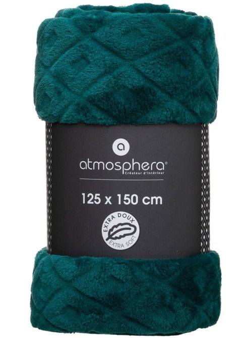 Plaid en flanelle motif losange en relief losan - Kiabi
