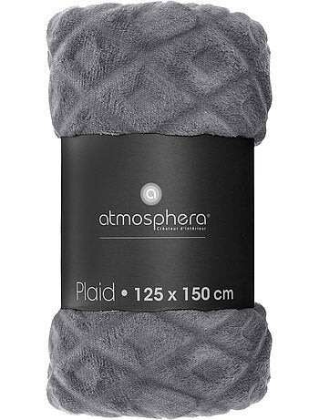 Plaid en flanelle motif losange en relief losan