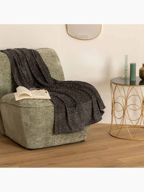 Plaid en flanelle motif losange en relief losan - Kiabi