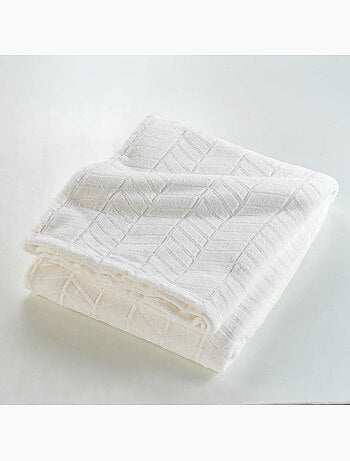 Plaid en flanelle relief uni – Modèle ARYA