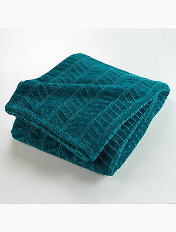 Plaid en flanelle relief uni – Modèle ARYA