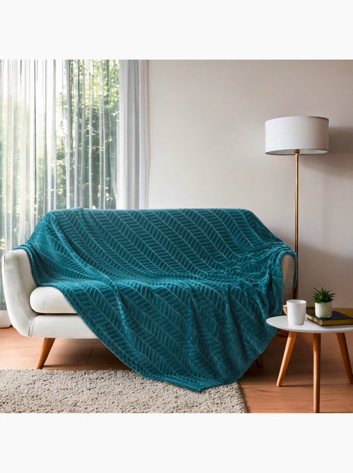 Plaid en flanelle relief uni – Modèle ARYA - Kiabi Plaid en flanelle relief uni – Modèle ARYA - Kiabi