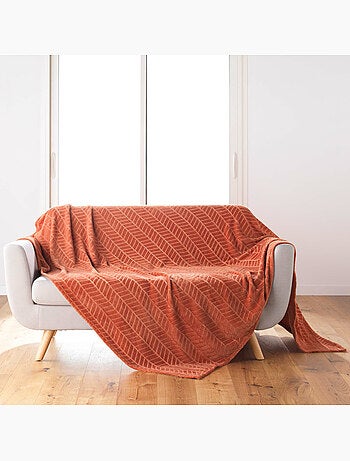 Plaid en flanelle relief uni – Modèle ARYA