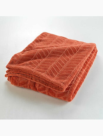 Plaid en flanelle relief uni – Modèle ARYA