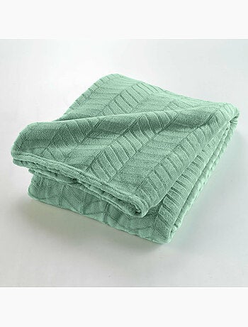 Plaid en flanelle relief uni – Modèle ARYA