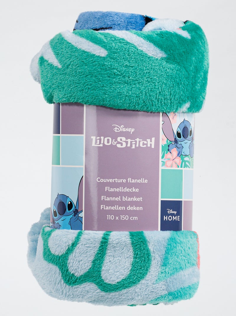 Plaid en flanelle 'Stitch' Bleu - Kiabi