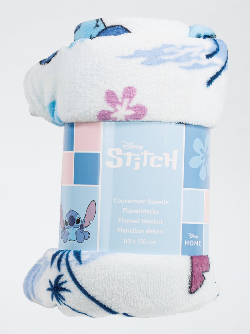 Plaid en flanelle 'Stitch' Bleu - Kiabi
