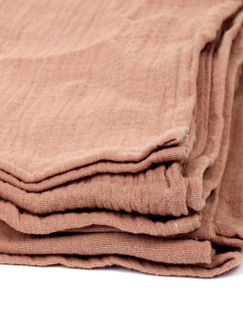 Plaid en gaze de coton collection ECLOSION Rose - Kiabi