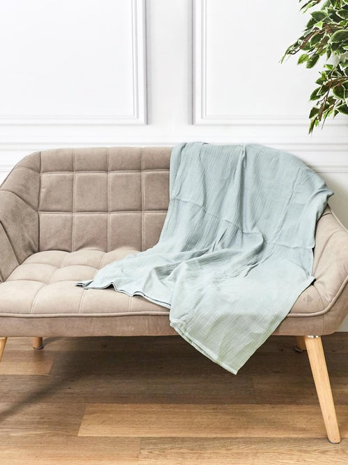 Plaid en gaze de coton collection ECLOSION - Kiabi Plaid en gaze de coton collection ECLOSION - Kiabi