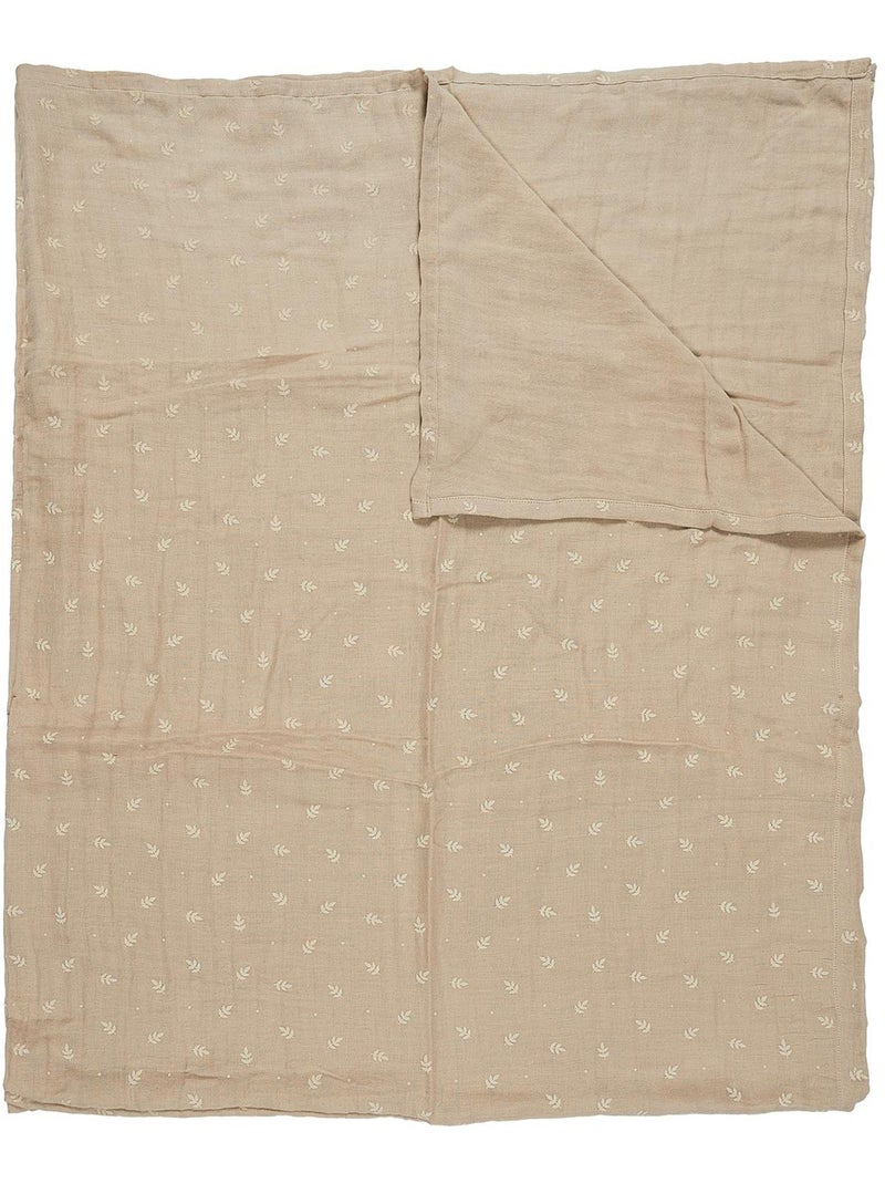 Plaid en gaze de coton collection LUCIE Beige - Kiabi