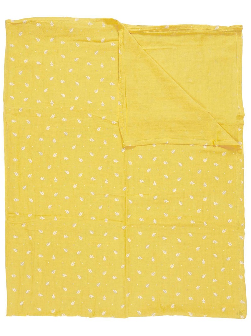 Plaid en gaze de coton collection LUCIE Jaune - Kiabi