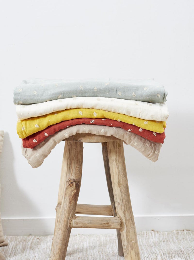 Plaid en gaze de coton collection LUCIE Jaune - Kiabi