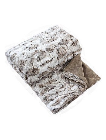 Plaid en imitation fourrure doublée polaire