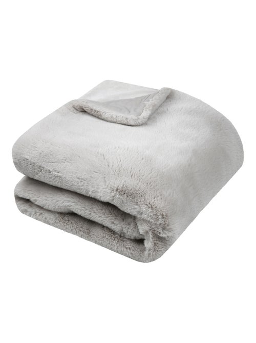 Plaid en imitation fourrure ultra moelleux - Kiabi