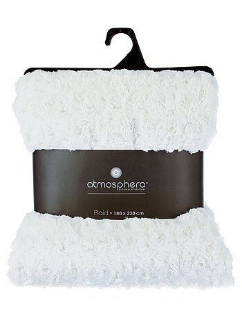 Plaid en imitiation fourrure à boucles en polyester