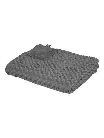 Plaid en imitiation fourrure à boucles en polyester