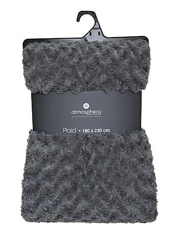 Plaid en imitiation fourrure à boucles en polyester