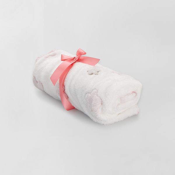 Plaid En Maille Peluche Bebe Fille Ecru Kiabi 6 00