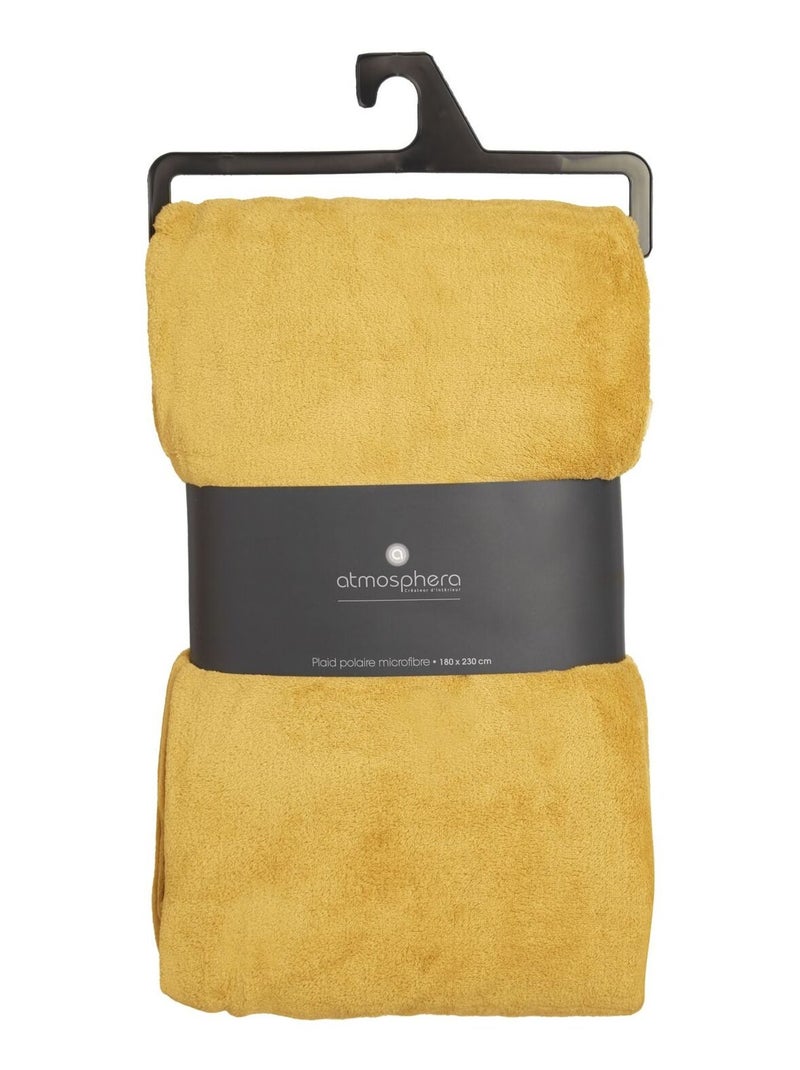 Plaid en Microfibre uni Jaune - Kiabi