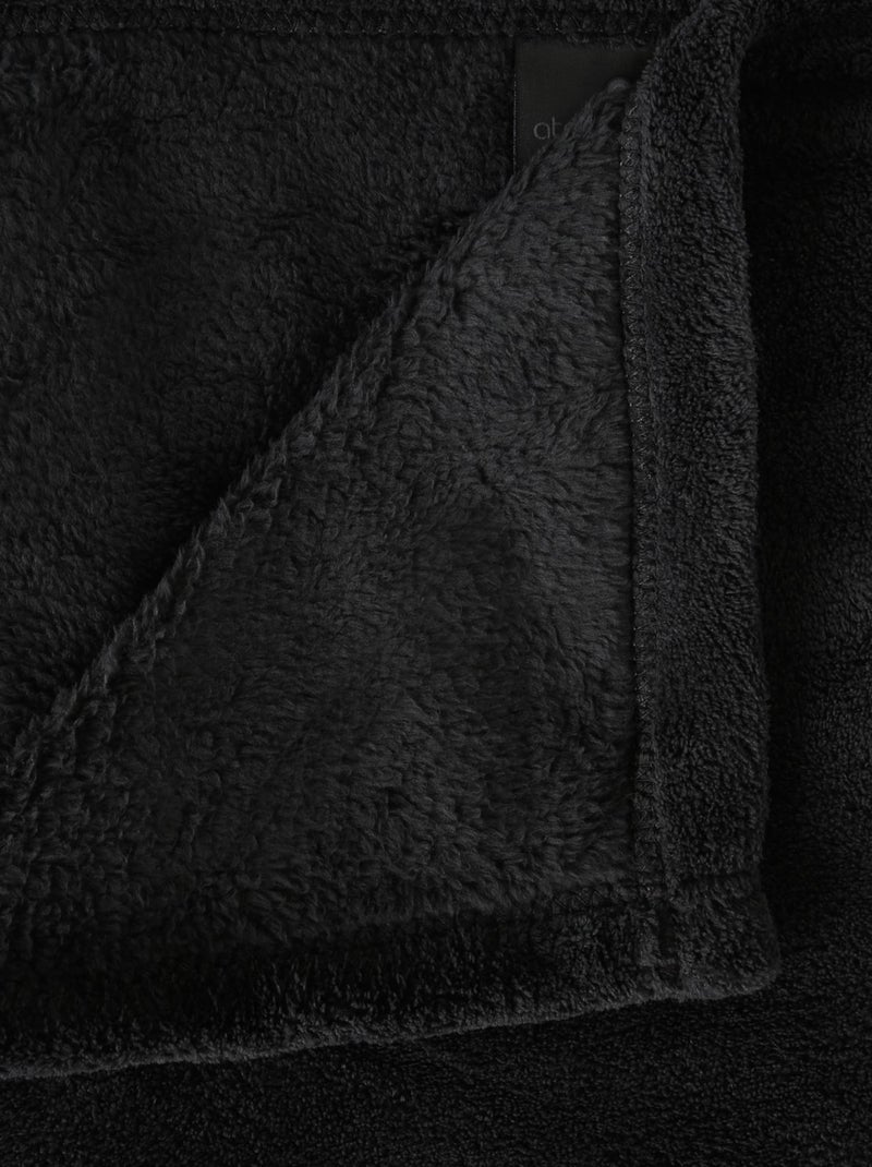 Plaid en Microfibre uni Noir - Kiabi