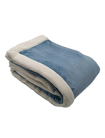 Plaid en microvelours doublé sherpa