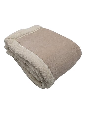 Plaid en microvelours doublé sherpa