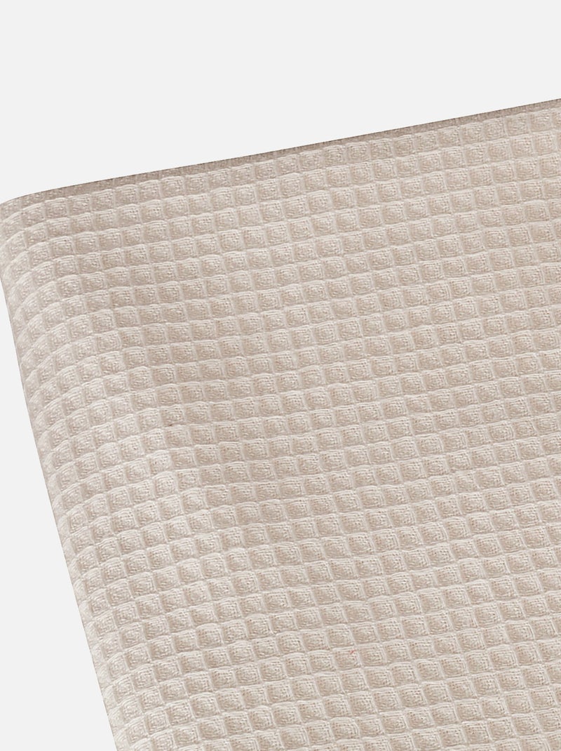 Plaid en nid d'abeille Beige coquille - Kiabi