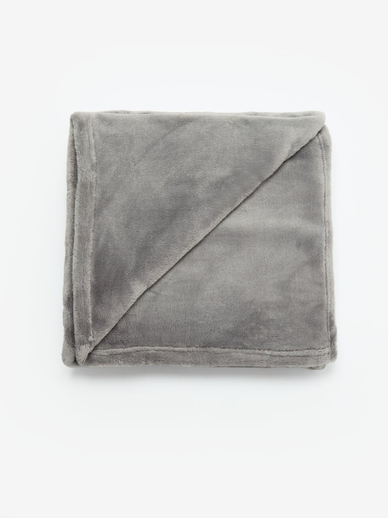 Plaid en polaire Gris - Kiabi