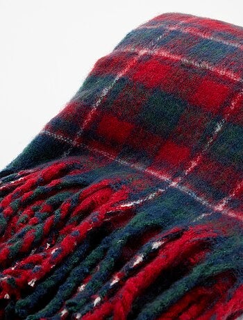 Plaid en polaire imprimé tartan de Noël - KIABI Home