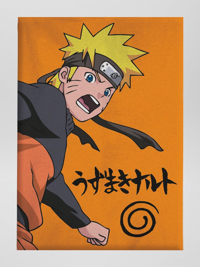 Plaid en polaire 'Naruto' Jaune - Kiabi