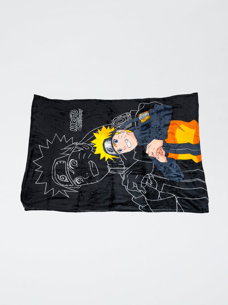 Plaid en polaire 'Naruto' Noir - Kiabi