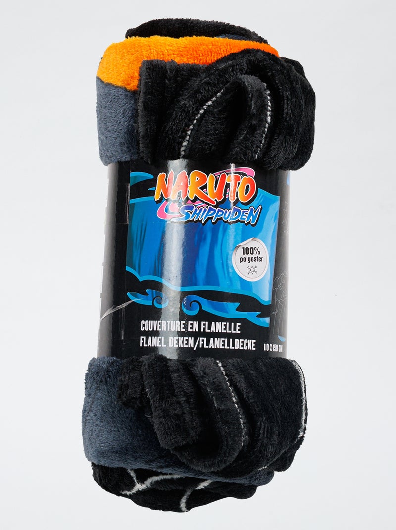 Plaid en polaire 'Naruto' Noir - Kiabi
