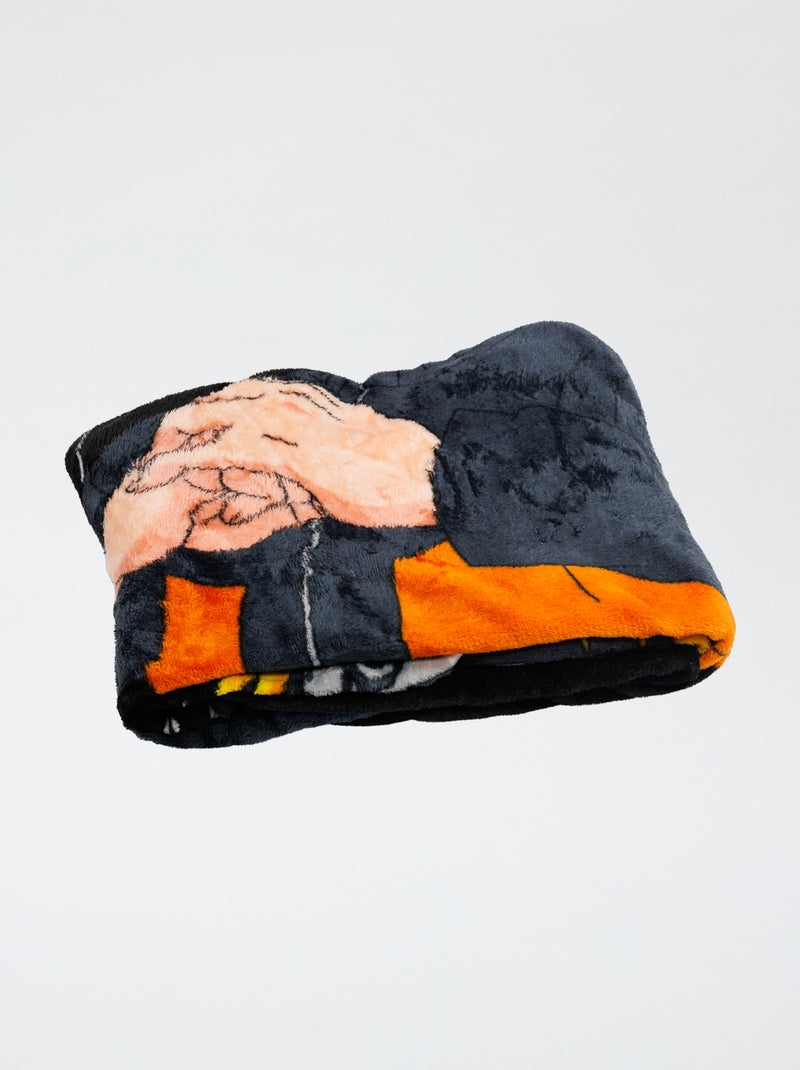 Plaid en polaire 'Naruto' Noir - Kiabi