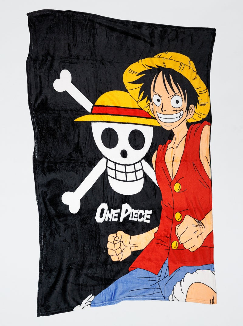 Plaid en polaire 'One piece' Noir - Kiabi