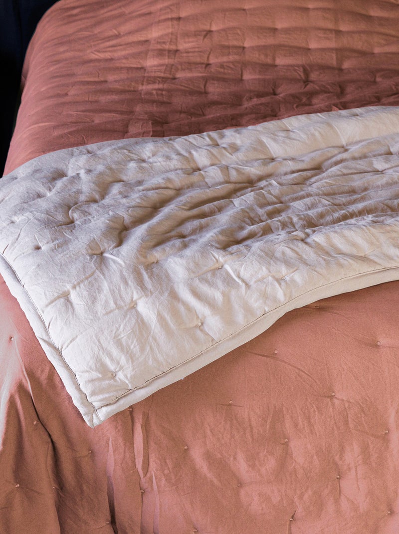 Plaid en polyester collection CELESTE Rose pâle - Kiabi