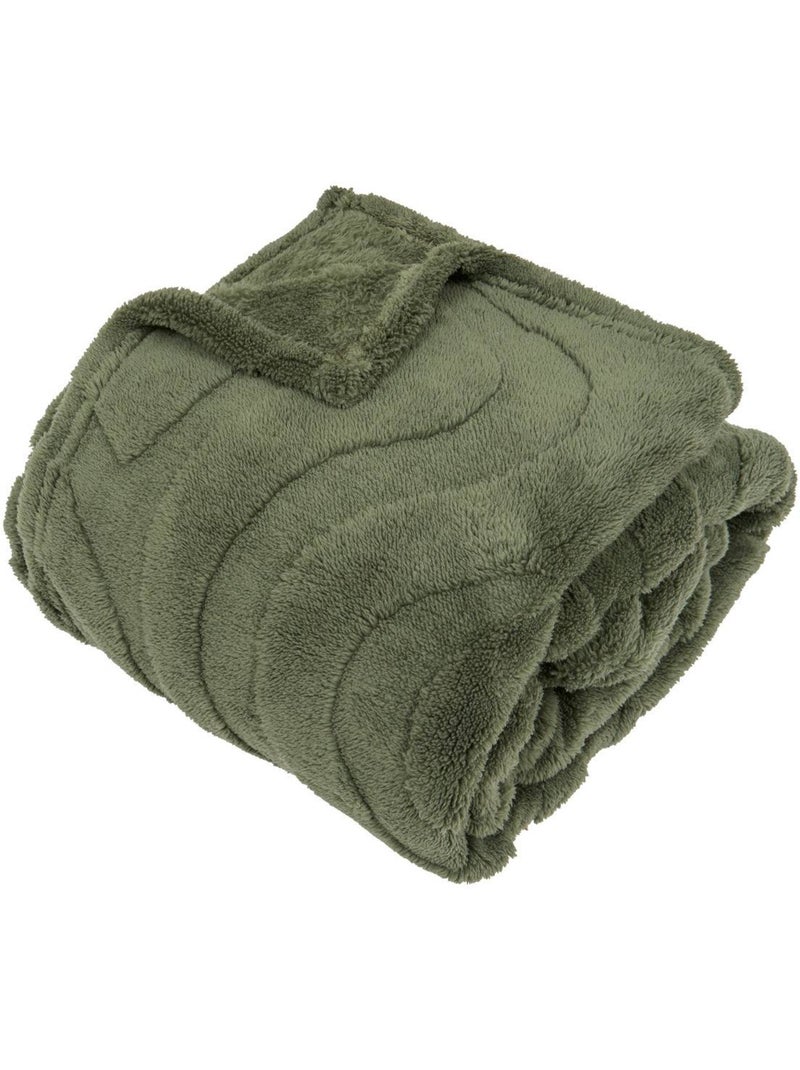 Plaid en tissu sherpa opal Blanc - Kiabi