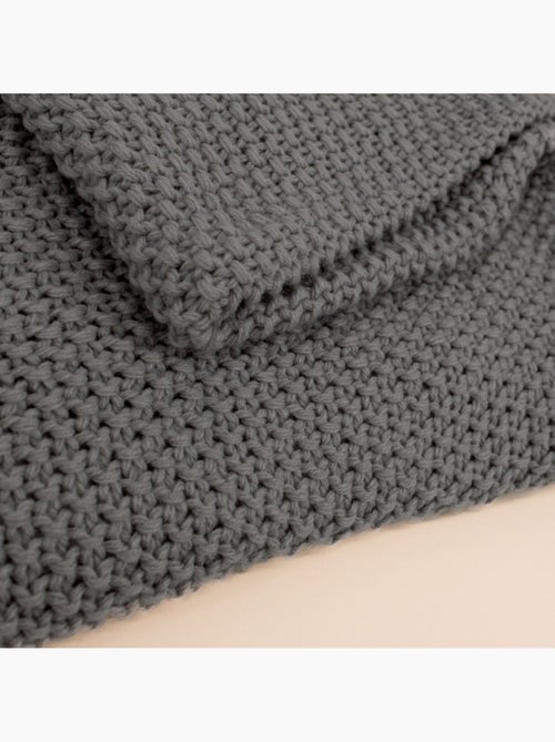 Plaid en tricot 125x150cm - Kiabi
