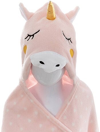 Plaid enfant avec capuche LICORNE