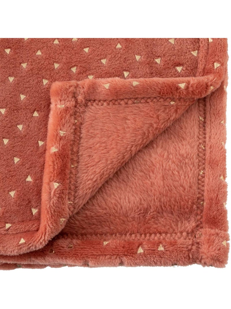 Plaid enfant BERLINGOT Vieux rose - Kiabi