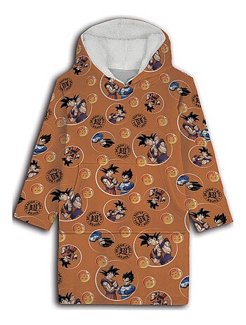 Plaid Enfant Dragon Ball à Manches et Capuche 7 à 14 ans, Goku, Vegeta