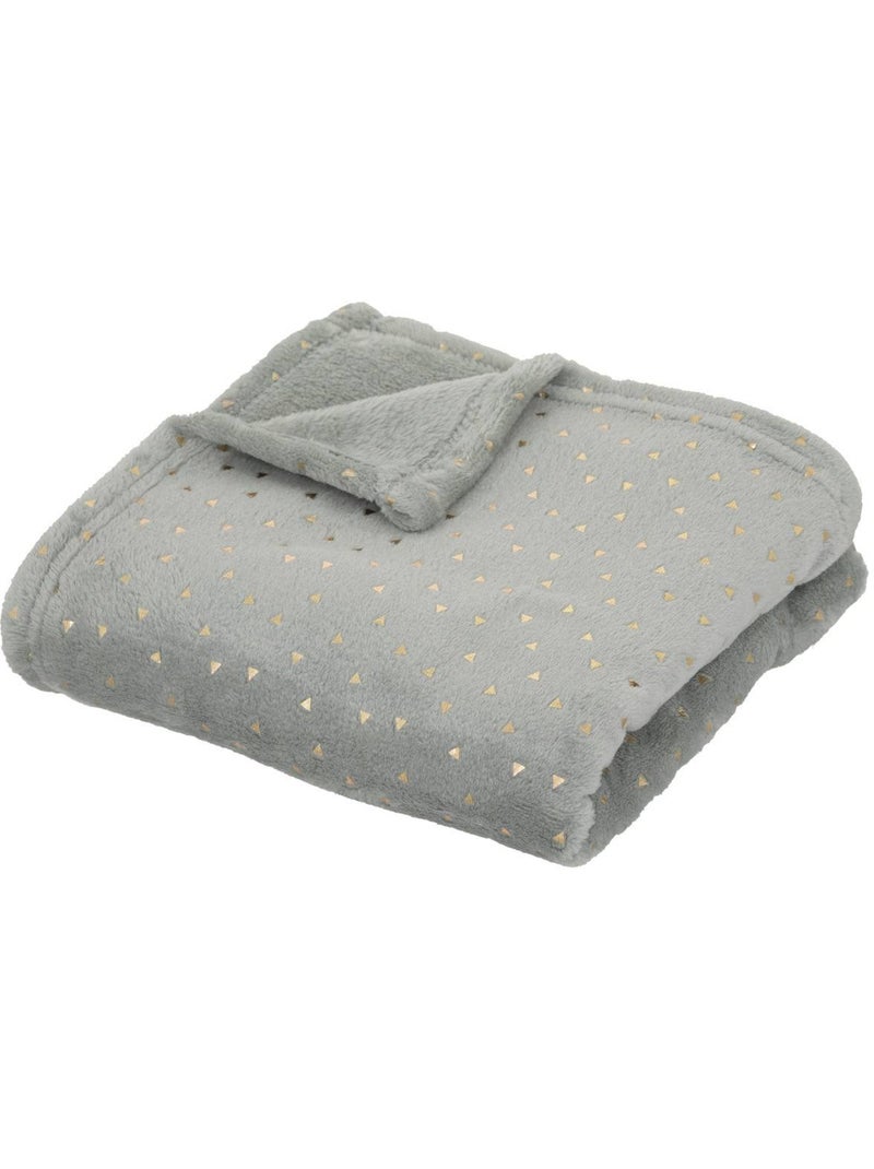 Plaid enfant en flanelle oya Gris clair - Kiabi