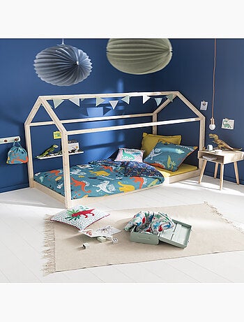 Plaid enfant en polyester Dino motifs dinosaures – 125 x 150 cm Future Home