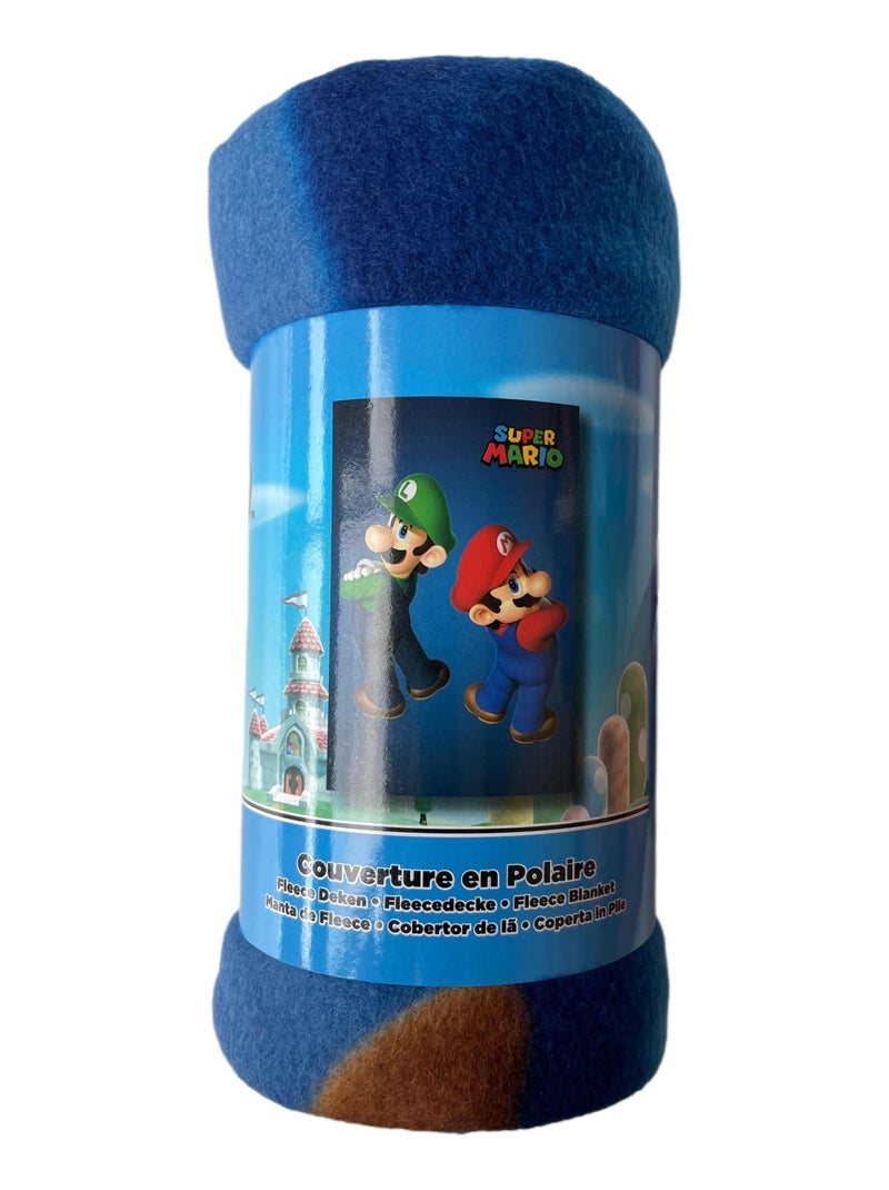 Plaid Enfant Mario et Luigi Bleu - Kiabi